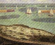 Georges Seurat Port-en-Bessin,Entrance to the Harbor painting